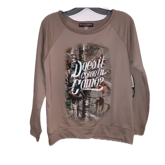 Real Tree Medium Long Sleeve Polyester Cotton Blend Deer Hunting Shirt - Picture 1 of 10